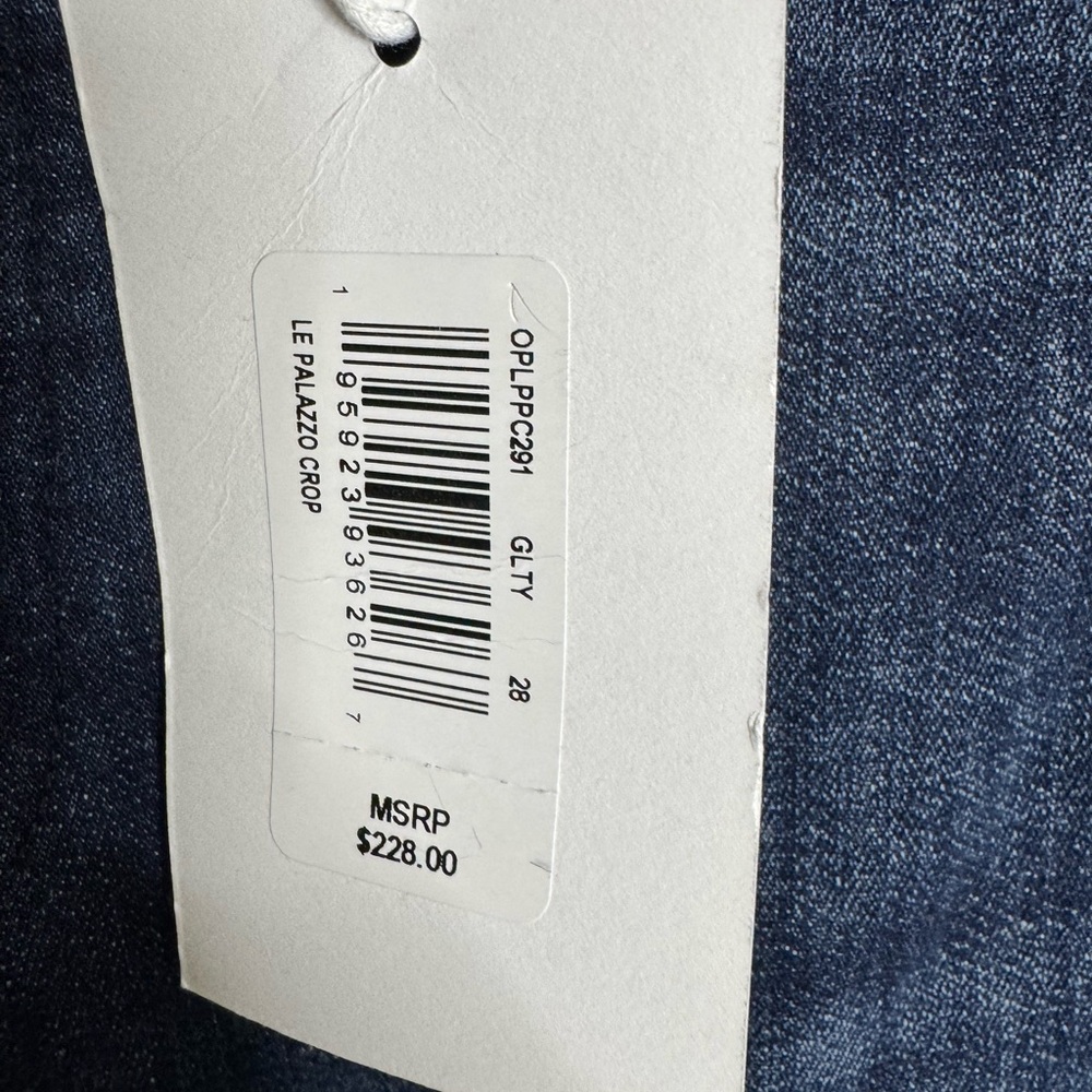 NWT FRAME Le Palazzo Crop Dark Wash Jeans in guilty size 28 - Picture 7 of 7